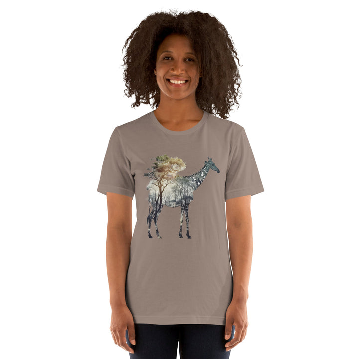 Giraffe and Nature Premium Unisex T-shirt - ArtyKoala