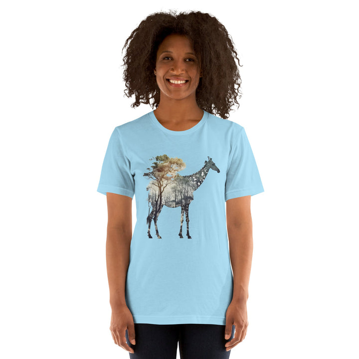 Giraffe and Nature Premium Unisex T-shirt - ArtyKoala