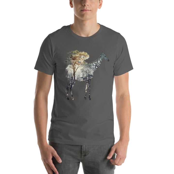 Giraffe and Nature Premium Unisex T-shirt - ArtyKoala