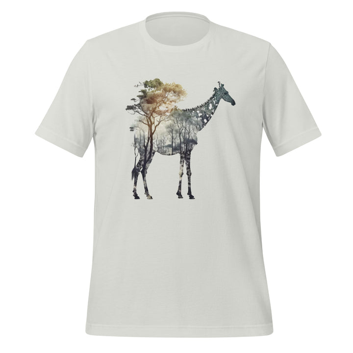 Giraffe and Nature Premium Unisex T-shirt - Silver / S - ArtyKoala