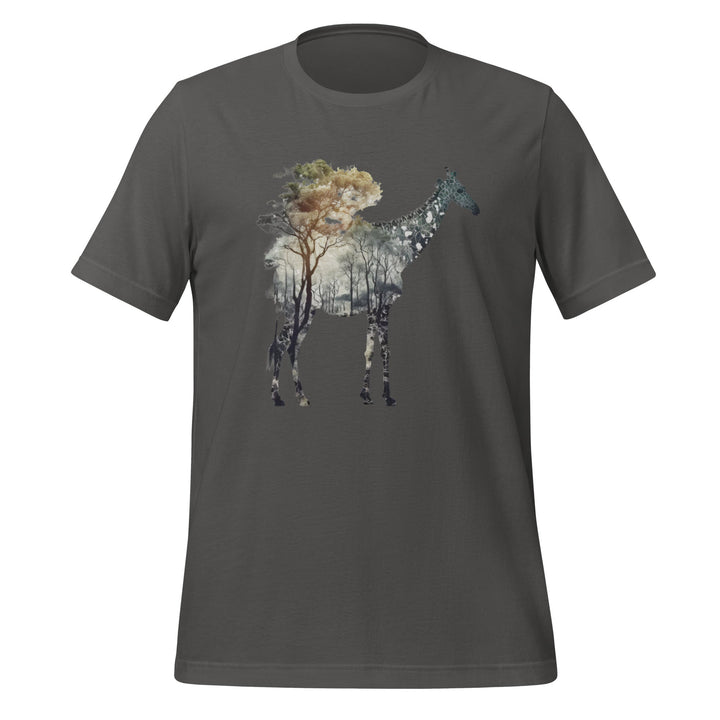 Giraffe and Nature Premium Unisex T-shirt - Asphalt / S - ArtyKoala