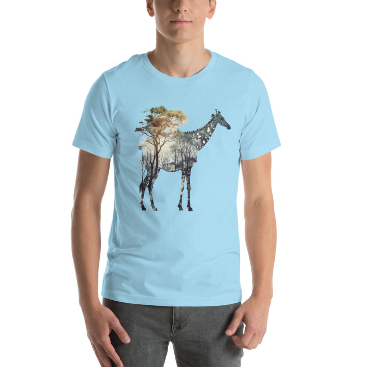 Giraffe and Nature Premium Unisex T-shirt - ArtyKoala