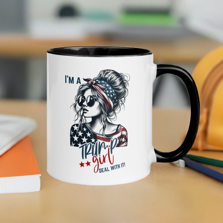 I'm A Trump Girl Deal With It Mug with Color Inside - ArtyKoala