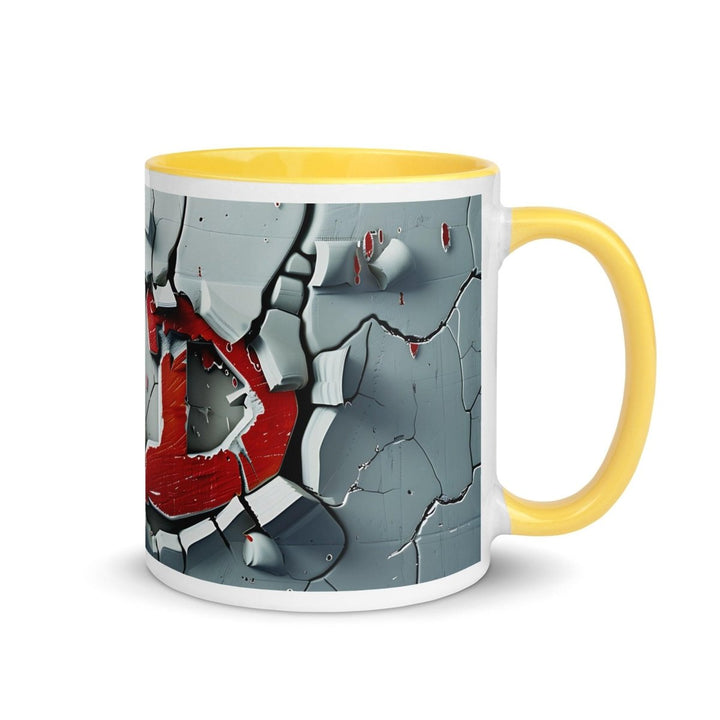 Graffiti Colorful Print Mug - Yellow - 11 oz - ArtyKoala