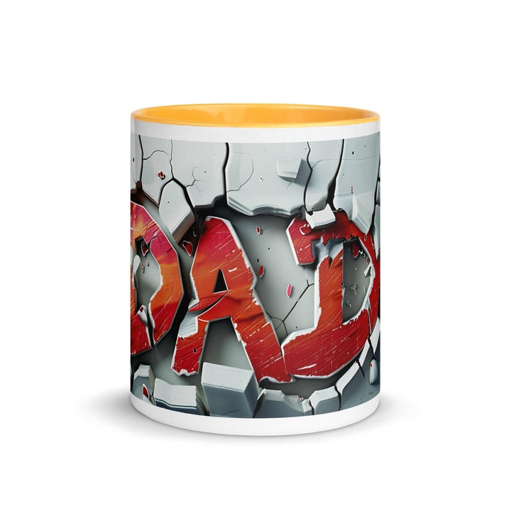 Graffiti Colorful Print Mug - Golden Yellow - 11 oz - ArtyKoala