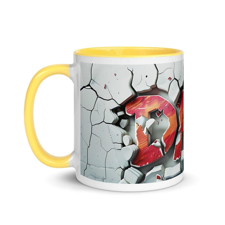Graffiti Colorful Print Mug - Yellow - 11 oz - ArtyKoala