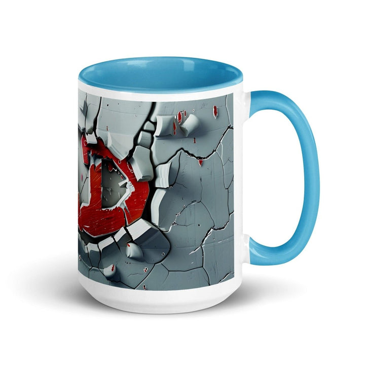 Graffiti Colorful Print Mug - Blue - 15 oz - ArtyKoala