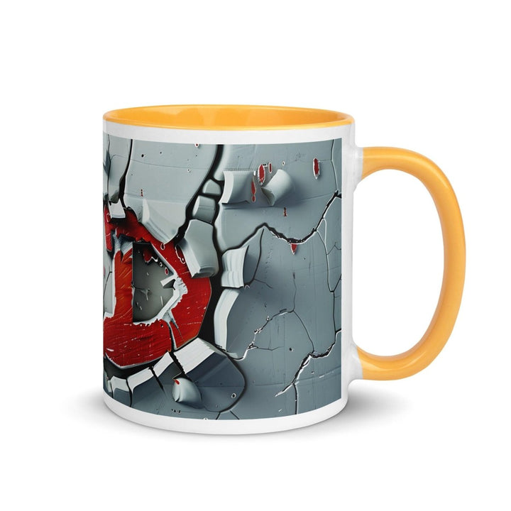 Graffiti Colorful Print Mug - Golden Yellow - 11 oz - ArtyKoala