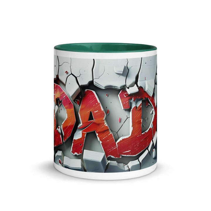 Graffiti Colorful Print Mug - Dark green - 11 oz - ArtyKoala