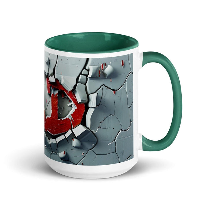 Graffiti Colorful Print Mug - Dark green - 15 oz - ArtyKoala