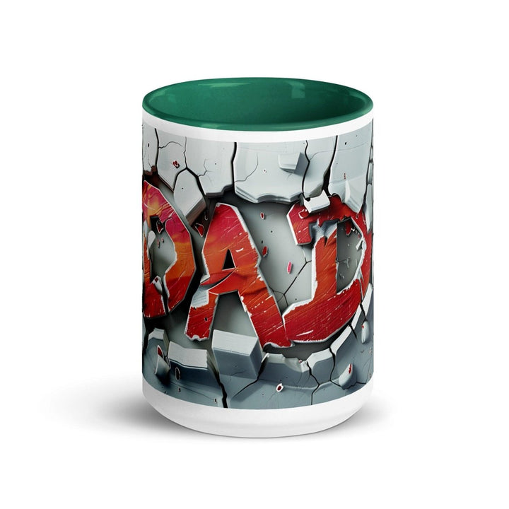 Graffiti Colorful Print Mug - Dark green - 15 oz - ArtyKoala