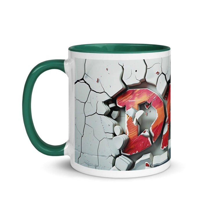 Graffiti Colorful Print Mug - Dark green - 11 oz - ArtyKoala