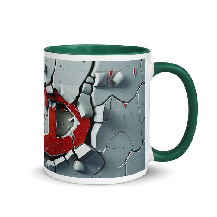 Graffiti Colorful Print Mug - Dark green - 11 oz - ArtyKoala