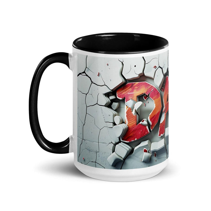 Graffiti Colorful Print Mug - Black - 15 oz - ArtyKoala