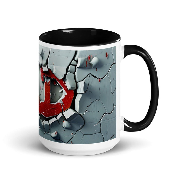 Graffiti Colorful Print Mug - Black - 15 oz - ArtyKoala
