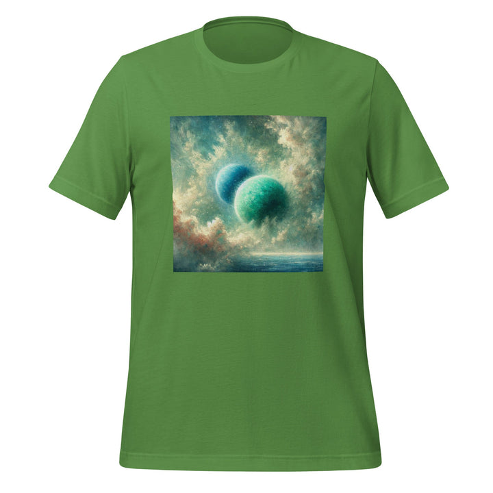 Green Twin Planets Premium Unisex T-shirt - Leaf / S - ArtyKoala