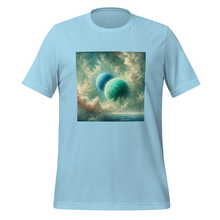 Green Twin Planets Premium Unisex T-shirt - Ocean Blue / S - ArtyKoala