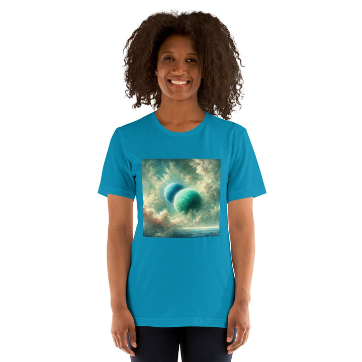 Green Twin Planets Premium Unisex T-shirt - ArtyKoala