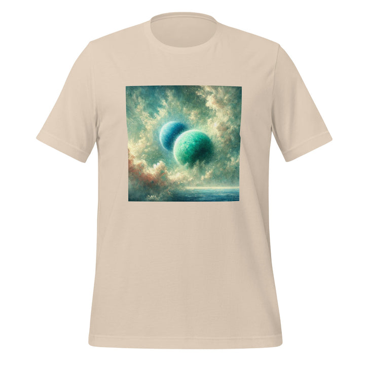 Green Twin Planets Premium Unisex T-shirt - Soft Cream / S - ArtyKoala