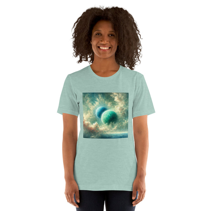 Green Twin Planets Premium Unisex T-shirt - ArtyKoala