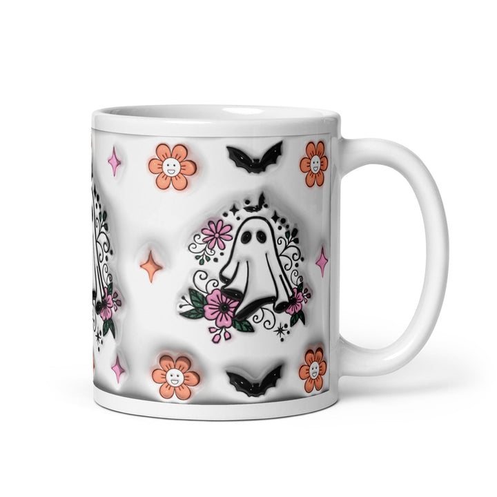 Halloween Boo White glossy mug - 11 oz - ArtyKoala