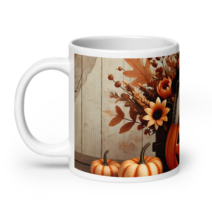 Halloween Cute Hedgehog White glossy mug - 11 oz - ArtyKoala