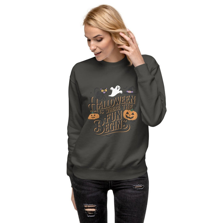 Halloween is Where Graphic Sweatshirt - Black - S - ArtyKoala