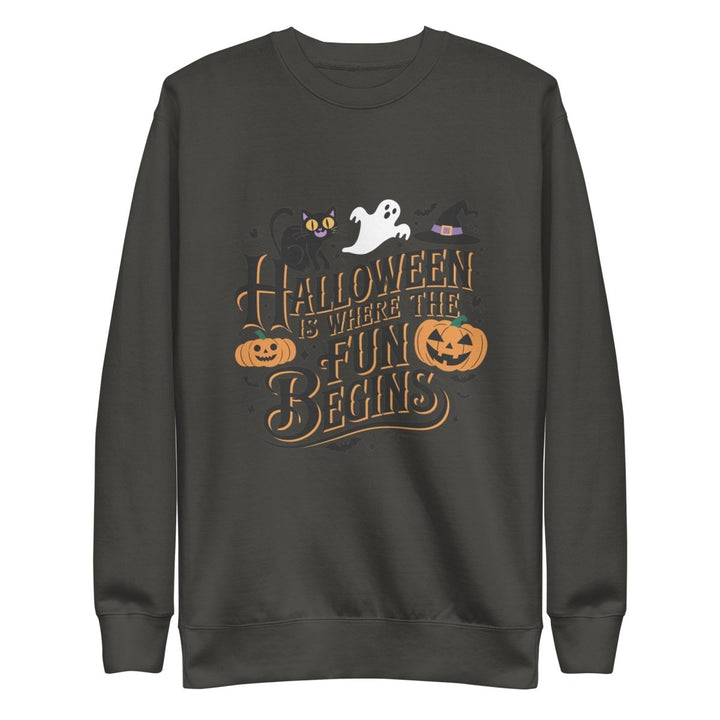 Halloween is Where Graphic Sweatshirt - Black - S - ArtyKoala