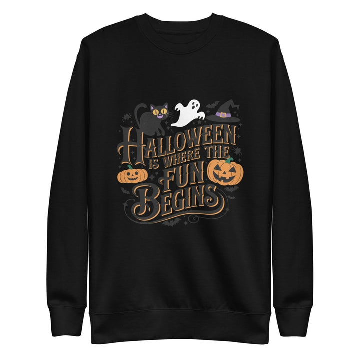 Halloween is Where Graphic Sweatshirt - Black - S - ArtyKoala