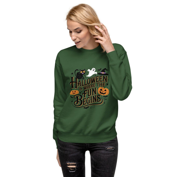 Halloween is Where Graphic Sweatshirt - Black - S - ArtyKoala