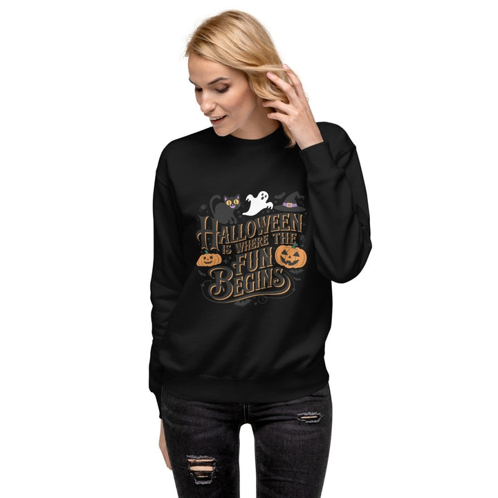 Halloween is Where Graphic Sweatshirt - Black - S - ArtyKoala