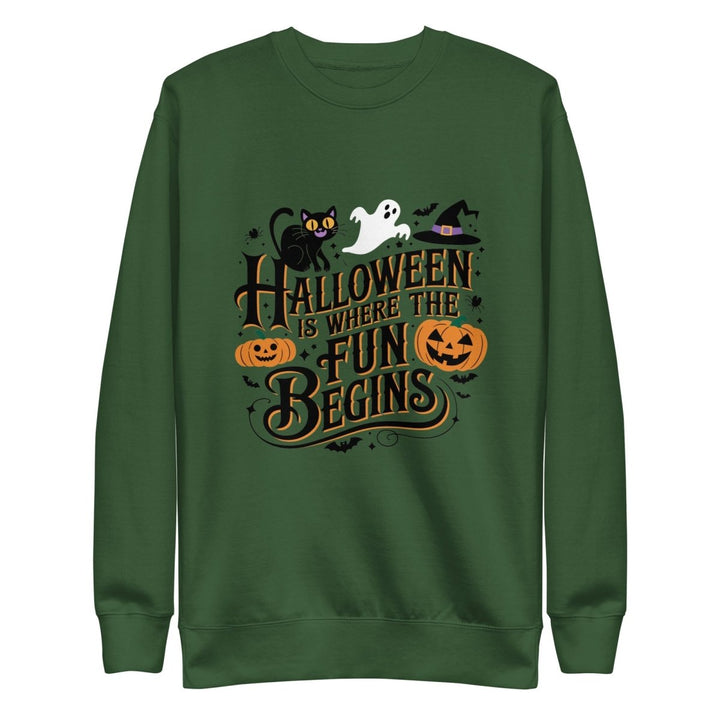 Halloween is Where Graphic Sweatshirt - Black - S - ArtyKoala