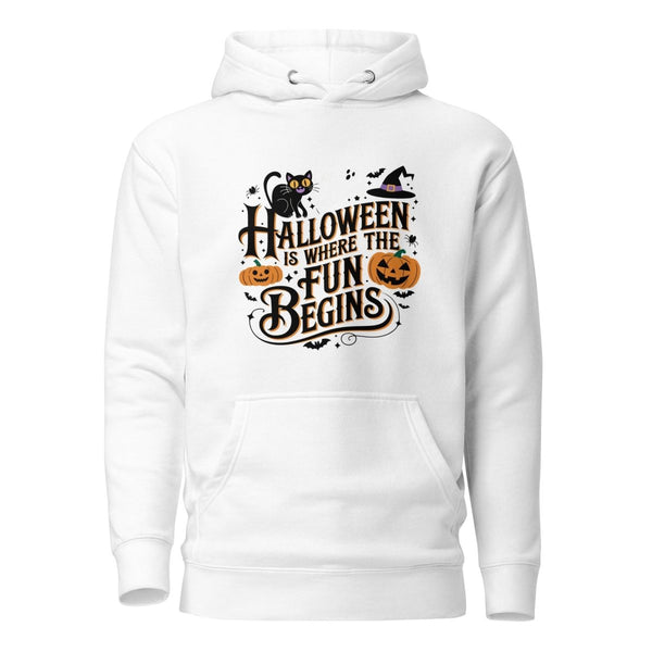Halloween is Where the Fun Begins Graphic Hoodie - Black - S - ArtyKoala