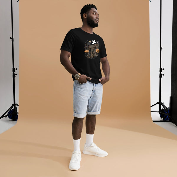 Halloween is Where the Fun Begins Graphic Tee - Black - XS - ArtyKoala