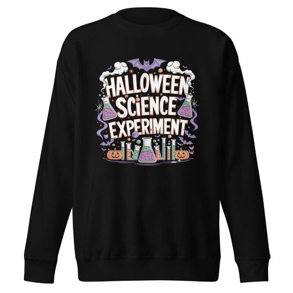 Halloween Science Experiment Cotton Unisex Premium Sweatshirt - Black / S - ArtyKoala