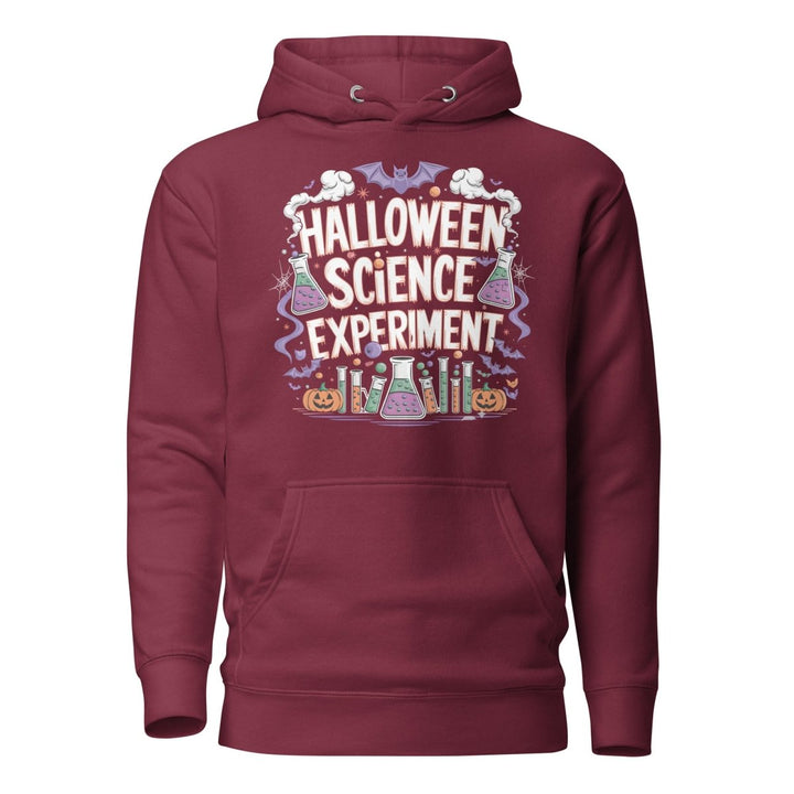 Halloween Science Experiment Graphic Hoodie - Maroon - S - ArtyKoala