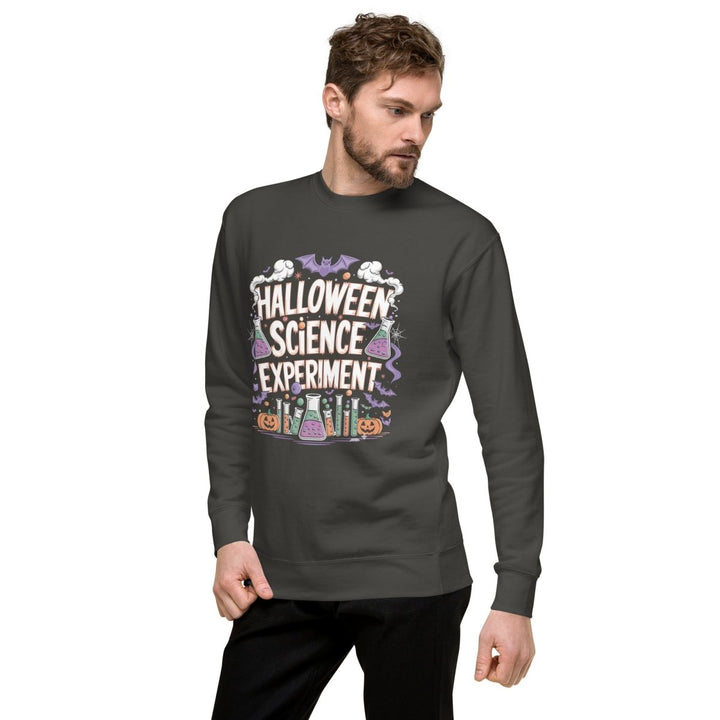 Halloween Science Experiment Graphic Sweatshirt - Vintage Black - S - ArtyKoala