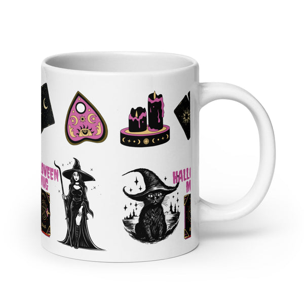 Halloween Sign White glossy mug