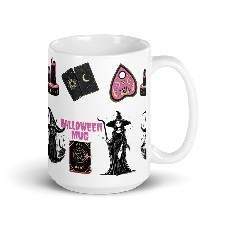 Halloween Sign White glossy mug - 15 oz - ArtyKoala