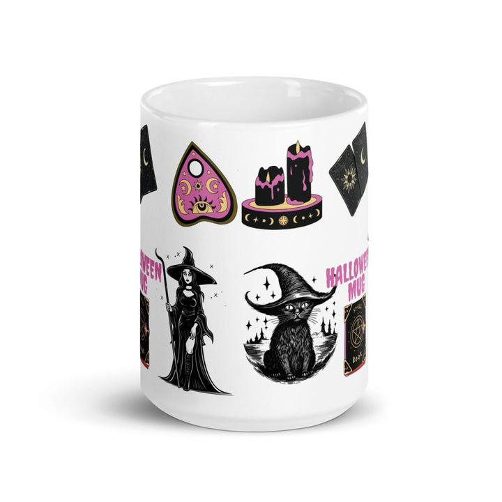 Halloween Sign White glossy mug - 15 oz - ArtyKoala