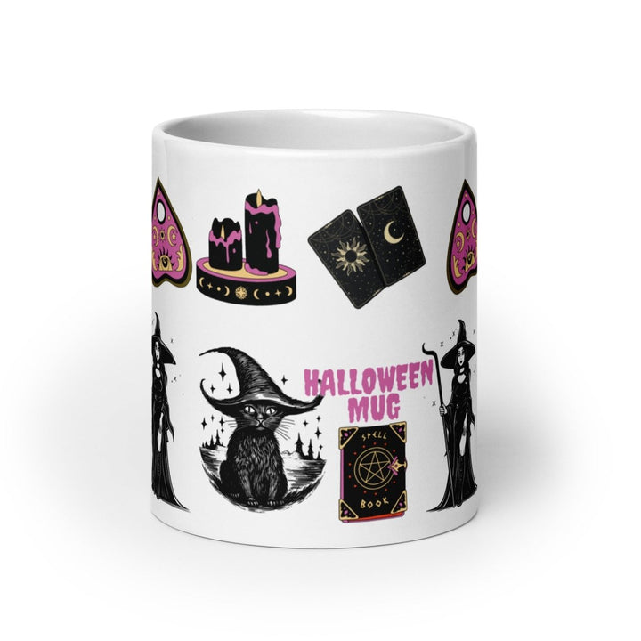 Halloween Sign White glossy mug - 15 oz - ArtyKoala
