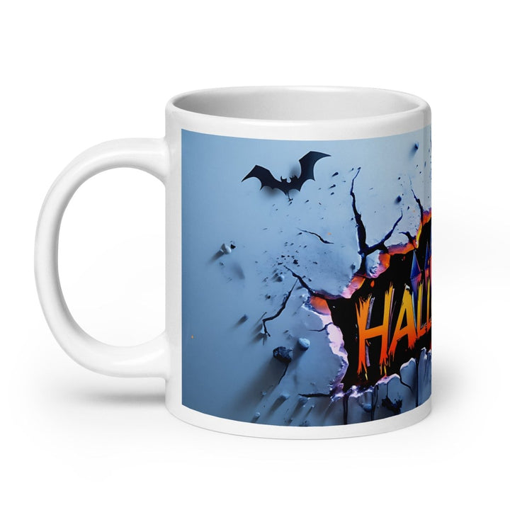 Halloween Wall White glossy mug - 15 oz - ArtyKoala