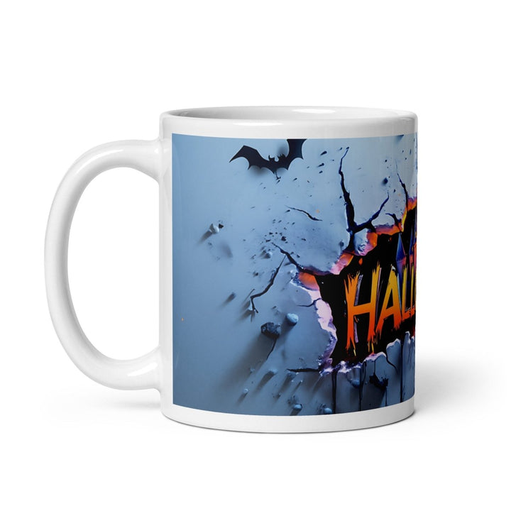Halloween Wall White glossy mug - 11 oz - ArtyKoala
