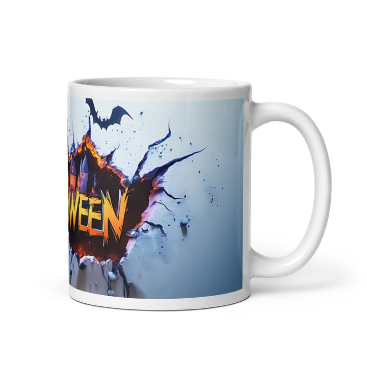 Halloween Wall White glossy mug - 11 oz - ArtyKoala