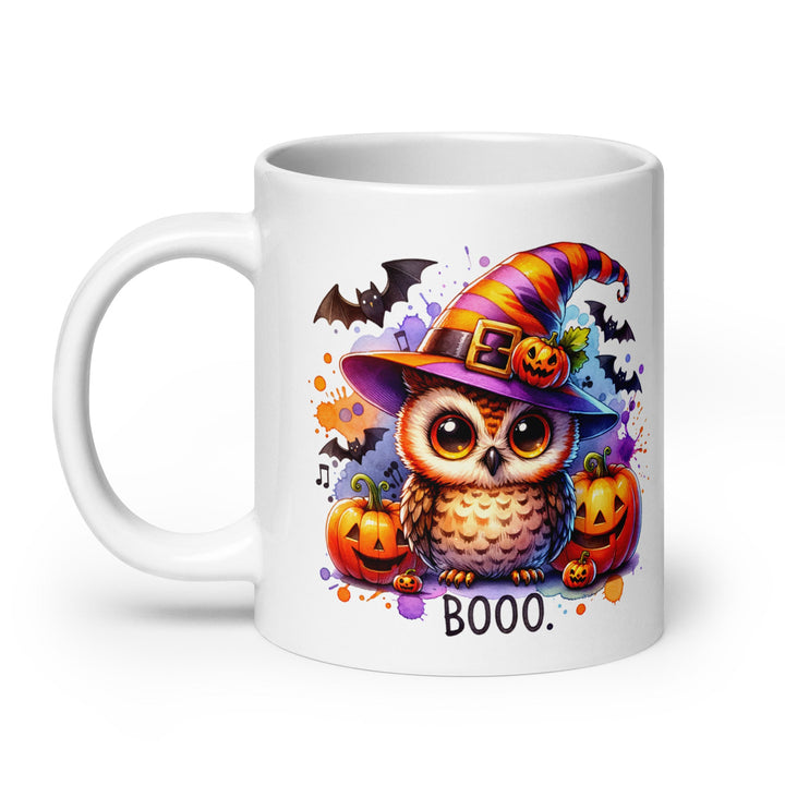 Halloween Witch Owl White glossy mug - 11 oz - ArtyKoala