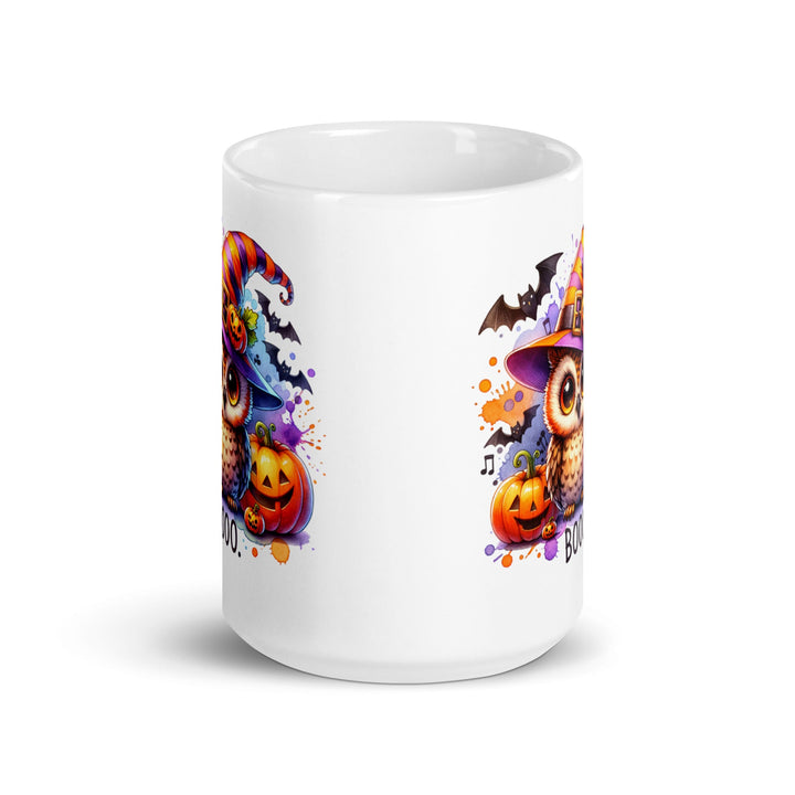 Halloween Witch Owl White glossy mug - 11 oz - ArtyKoala