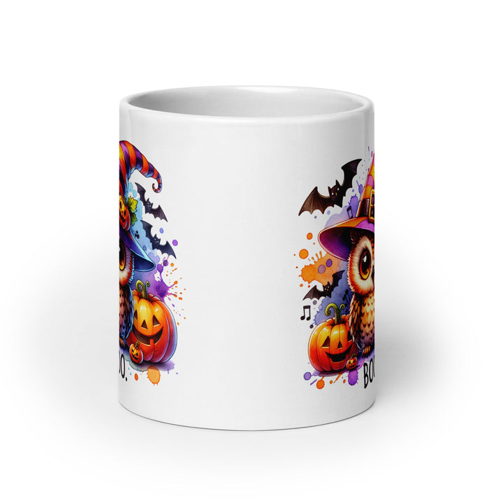 Halloween Witch Owl White glossy mug - 11 oz - ArtyKoala