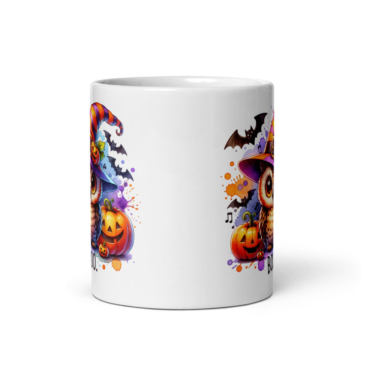 Halloween Witch Owl White glossy mug - 11 oz - ArtyKoala