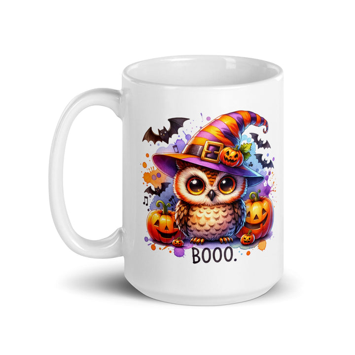 Halloween Witch Owl White glossy mug - 11 oz - ArtyKoala