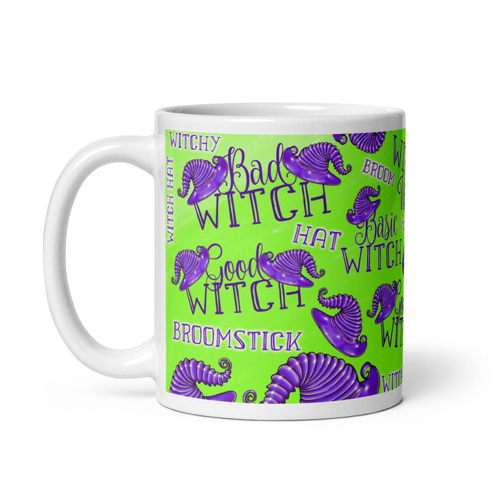 Halloween Witch Vibes White glossy mug - 11 oz - ArtyKoala